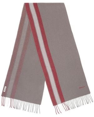 Bally Ribbon-Striped Scarf - Purple