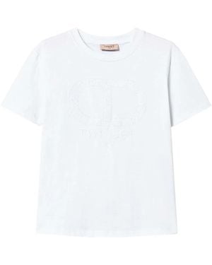 Twinset Oval T Embroidered T-Shirt - White