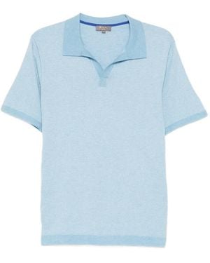N.Peal Cashmere Birdseye T-Shirt - Blue