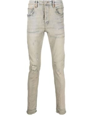 Purple Brand Distressed Light-Wash Jeans - Grey