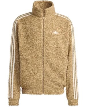 adidas Boucle Firebird Zip-Up Sweatshirt - Natural