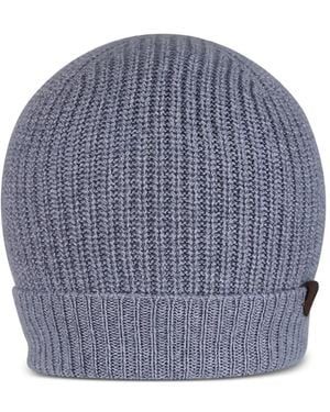 Maurizio Baldassari Brenta Ribbed Beanie Hat - Blue