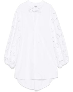 Dondup Broderie-Anglaise Mini Dress - White