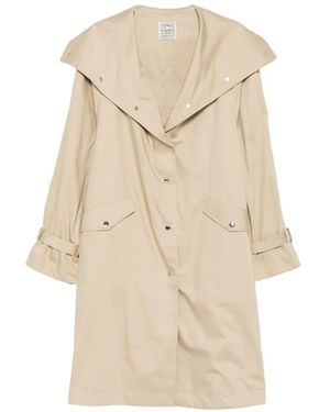 TOTEME Gabardina Oversize Con Botones De Presión - Neutro