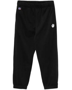 Chocoolate X Russell Athletic Bear-Embossed Pants - Black