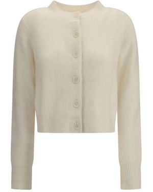 Lisa Yang Azalea Button-Front Cashmere Cardigan - Natural