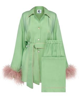 Sleeper Pijama de satén - Verde