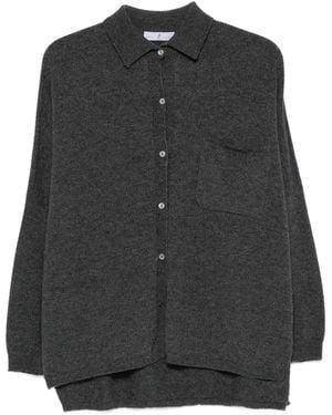 Whyci Vest Met Borstzak En Knopen - Grijs