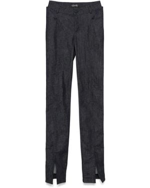 Mugler Jeans mit Schlitz am Knöchel - Blau
