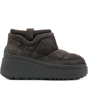 Ash Padded Suede Boots - Black