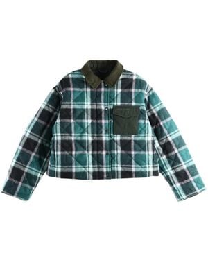 Canada Goose Terra Quilted Plaid-Check Jacket - Green