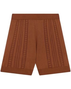 Donde Esteban Guayabera ニットショートパンツ - ブラウン