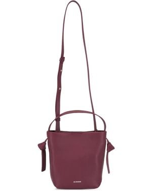 Jil Sander Knot-Detail Shoulder Bag - Purple