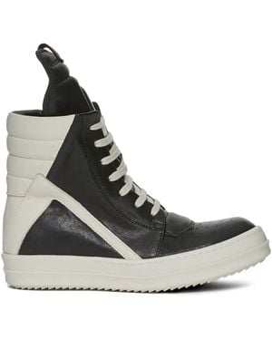Rick Owens Leather Hi-top Sneakers - ブラック