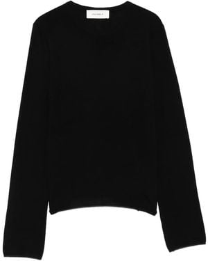 Lisa Yang Georgie Long-Sleeve Crew-Neck Top - Black