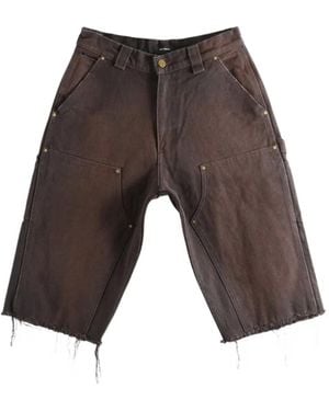 Willy Chavarria Raw-Cut Carpenter Trousers - Grey