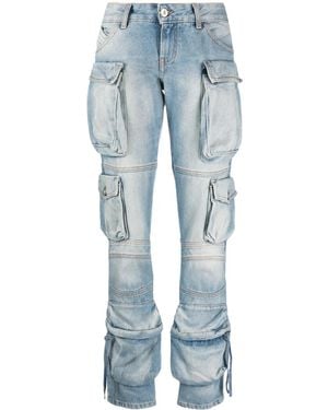 The Attico Essie Long Trousers Denim - Blue