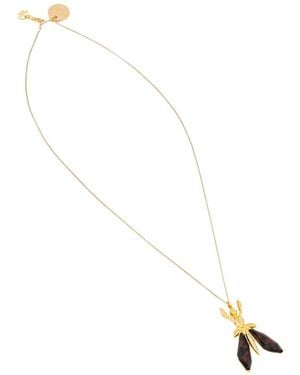 Patrizia Pepe Fly-Pendant Necklace - White