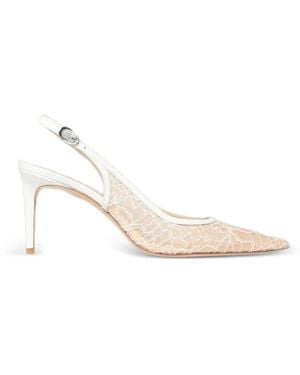 Stuart Weitzman Stuart Power Slingback Pumps - White