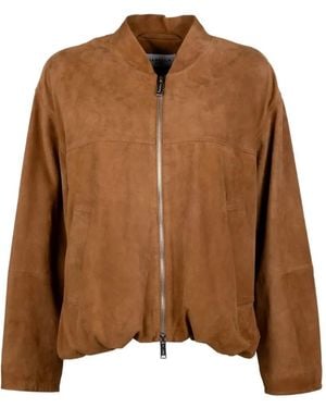 Marella Zip-Up Jacket - Brown