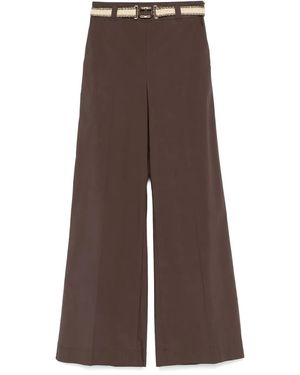 Twinset Popeline-Hose - Braun