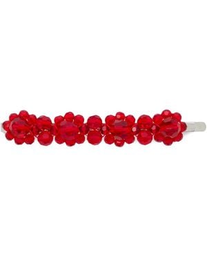 Simone Rocha Haarklammer Mit Blumenapplikation - Rot