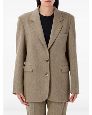 Golden Goose Single Breasted Blazer - Natural