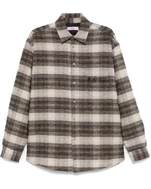 Martine Rose Check-Pattern Overshirt - Grey