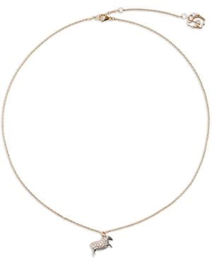 Burberry Sheep-Charm Chain-Link Necklace - White