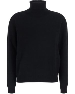 SOLOCASCMIR Roll-Neck Knitted Jumper - Black