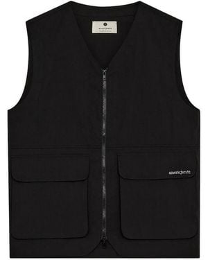 Anerkjendt Akrasmus Zip-Up Multi-Pocket Vest - Black