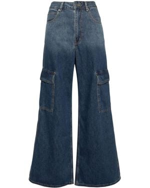 Izzue Cargo Wide-Leg Jeans - Blue