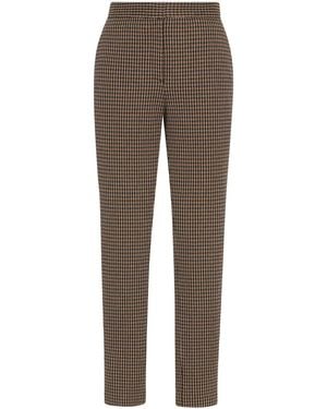 Rosetta Getty Cropped-Hose Mit Hahnentrittmuster - Braun