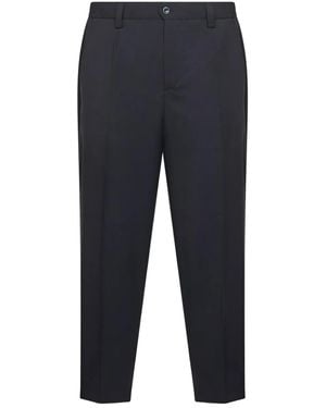 D4.0 Button-Fastening Pants - Blue