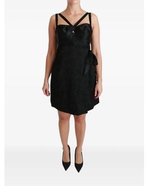 Dolce & Gabbana Sweetheart-Neck Mini Dress - Black