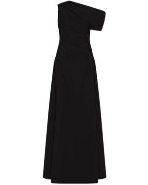 Rachel Gilbert Asymmetrical-Detail Evening Dress - Black