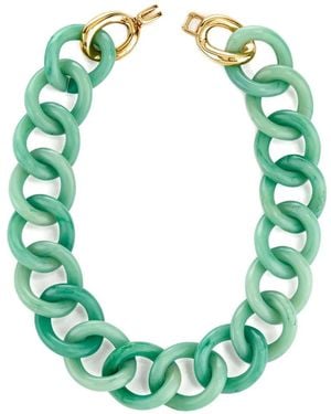 Kenneth Jay Lane Chain-link Necklace - Green