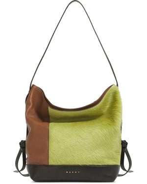 Marni Colour-Block Shoulder Bag - Green
