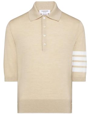 Thom Browne 4-Bar Polo Shirt - Natural