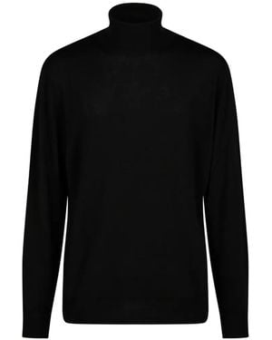 Canali Roll-Neck Knitted Jumper - Black