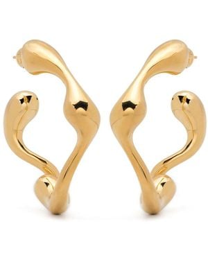 Maria Black Large Splash Hoops - Metallic