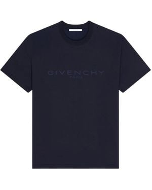 Givenchy Logo-Embroidered T-Shirt - Blue