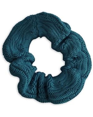 Paramidonna Textured Scrunchie - Blue