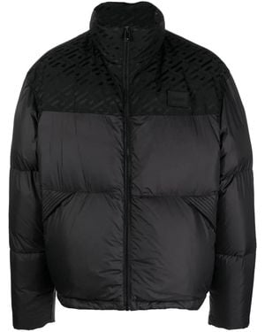 Versace Zip-Fastening Padded Jacket - Black
