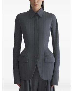 Mugler Chaqueta De Rayas Diplomáticas - Negro