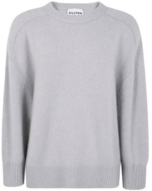 Kujten Diane ドロップショルダーカシミアセーター - グレー