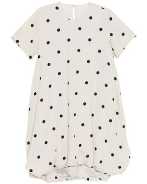 JNBY Polka Dot Puffball Dress - White