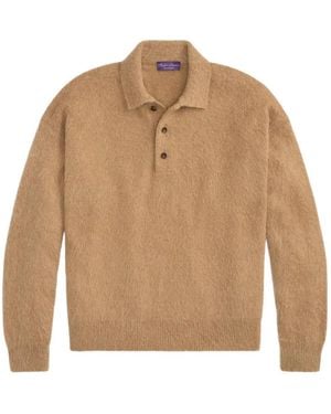 Ralph Lauren Long-Sleeve Brushed Polo Jumper - Natural