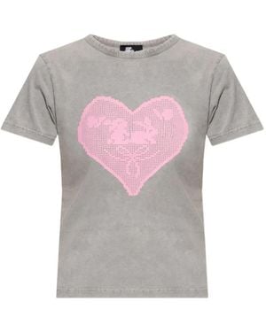 Carne Bollente Heart-Print T-Shirt - Grey