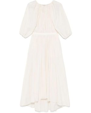 Philosophy Di Lorenzo Serafini Puff-Sleeve Maxi Dress - White